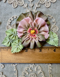 French Ombre Ribbon Work Pansy Corsage