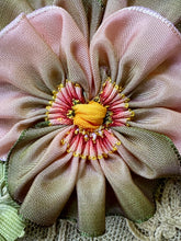 Load image into Gallery viewer, French Ombre Ribbon Work Pansy Corsage
