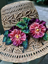 Load image into Gallery viewer, French Ombre Ribbon Work Pansy Corsage Plum Ombre