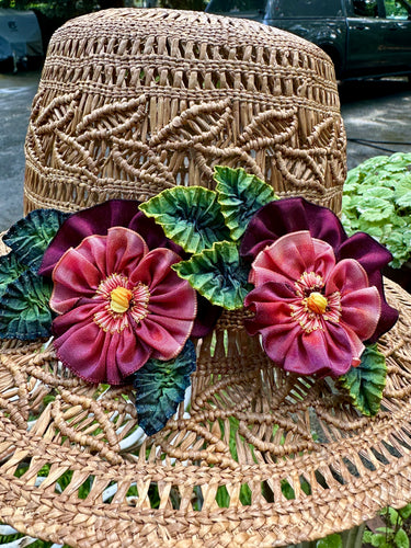 French Ombre Ribbon Work Pansy Corsage Plum Ombre