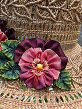Load image into Gallery viewer, French Ombre Ribbon Work Pansy Corsage Plum Ombre