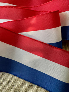 Vintage Patriotic Ribbons Six Different Widths