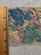 Load image into Gallery viewer, Antique Hand Embroidered Cord on Net