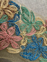 Load image into Gallery viewer, Antique Hand Embroidered Cord on Net