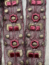 Load image into Gallery viewer, Antique Embroidered Length with  Padded Gold Metal Threads