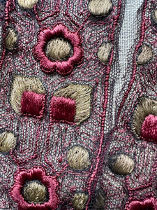 Antique Embroidered Length with  Padded Gold Metal Threads