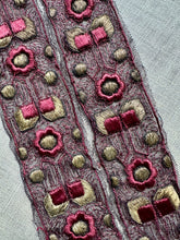 Load image into Gallery viewer, Antique Embroidered Length with  Padded Gold Metal Threads
