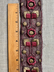 Antique Embroidered Length with  Padded Gold Metal Threads