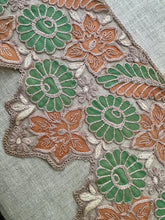 Load image into Gallery viewer, Antique Embroidered Cord on Net Wide Scallops