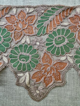 Load image into Gallery viewer, Antique Embroidered Cord on Net Wide Scallops