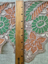 Load image into Gallery viewer, Antique Embroidered Cord on Net Wide Scallops