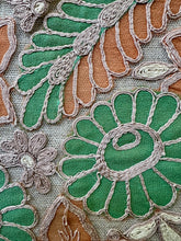 Load image into Gallery viewer, Antique Embroidered Cord on Net Wide Scallops