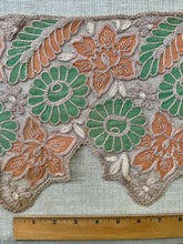 Load image into Gallery viewer, Antique Embroidered Cord on Net Wide Scallops