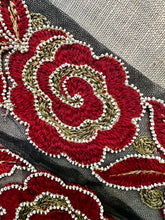 Load image into Gallery viewer, Antique Embroidered Net with Glass Beads