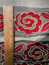 Load image into Gallery viewer, Antique Embroidered Net with Glass Beads