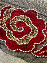 Load image into Gallery viewer, Antique Embroidered Net with Glass Beads
