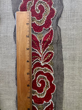 Load image into Gallery viewer, Antique Embroidered Net with Glass Beads