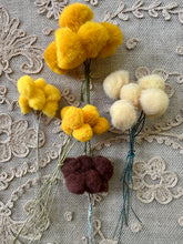 Load image into Gallery viewer, Antique Millinery Marigold Yellow Rose Centers Bouquet of Six