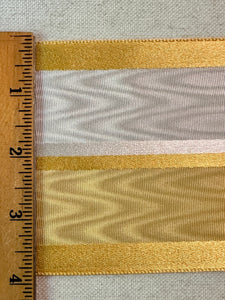 Vintage Moiré Ribbon Gold and Ivory