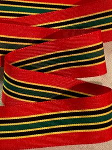 Vintage Grosgrain Ribbon Striking Woven Stripes