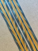 Load image into Gallery viewer, Vintage Moiré Military Ribbon Blue and Gold