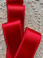 Load image into Gallery viewer, Vintage Lustrous Red Satin Ribbon