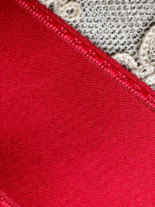 Vintage Lustrous Red Satin Ribbon