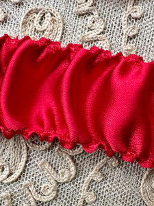 Vintage Lustrous Red Satin Ribbon