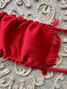 Vintage Lustrous Red Satin Ribbon