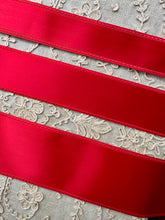 Load image into Gallery viewer, Vintage Lustrous Red Satin Ribbon
