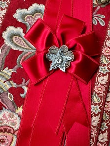 Vintage Lustrous Red Satin Ribbon