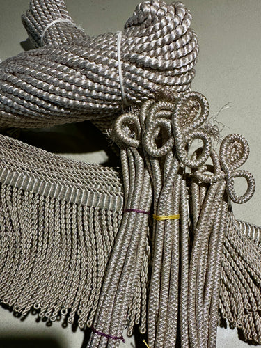 Antique Silver Metal Fringe and Cords