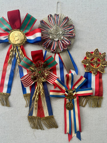 French Ribbon Fête  Holiday Rosettes Four Different