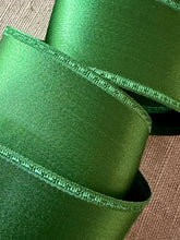 Load image into Gallery viewer, Vintage Lustrous Satin Ribbon Red or Emerald Green