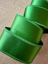 Load image into Gallery viewer, Vintage Lustrous Satin Ribbon Red or Emerald Green