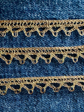 Load image into Gallery viewer, Vintage Petite Gold Metal Lace