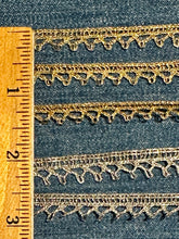 Load image into Gallery viewer, Vintage Petite Gold Metal Lace