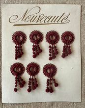 Load image into Gallery viewer, Antique Hand Sewn Cord Appliques with Dangles