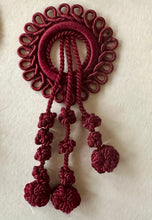 Load image into Gallery viewer, Antique Hand Sewn Cord Appliques with Dangles