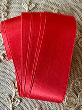 Load image into Gallery viewer, Silk Satin Ribbon Cherry Red