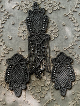 Load image into Gallery viewer, Circa 1920's Hand Beaded Silver Glass Appliques