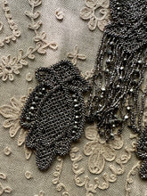 Load image into Gallery viewer, Circa 1920's Hand Beaded Silver Glass Appliques
