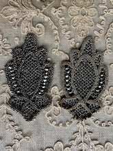 Load image into Gallery viewer, Circa 1920's Hand Beaded Silver Glass Appliques