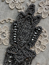 Load image into Gallery viewer, Circa 1920's Hand Beaded Silver Glass Appliques