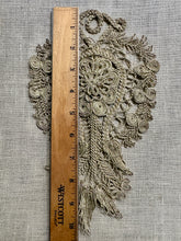 Load image into Gallery viewer, Antique Hand Sewn Silver Metal Applique