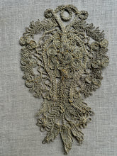 Load image into Gallery viewer, Antique Hand Sewn Silver Metal Applique
