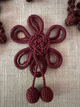 Load image into Gallery viewer, Antique Hand Sewn Cord Appliques with Knotted Dangles
