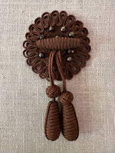 Load image into Gallery viewer, Antique Hand Sewn Cord Applique with Dangles