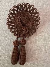 Load image into Gallery viewer, Antique Hand Sewn Cord Applique with Dangles