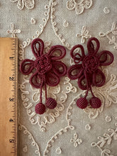 Load image into Gallery viewer, Antique Hand Sewn Cord Appliques with Knotted Dangles
